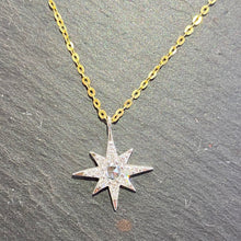 Load image into Gallery viewer, 18ct Rose Cut Diamond Star Necklace