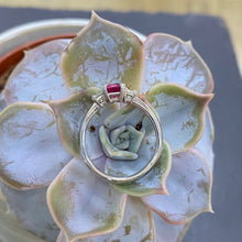 Load image into Gallery viewer, Platinum Hot Pink Sapphire & Diamond Ring
