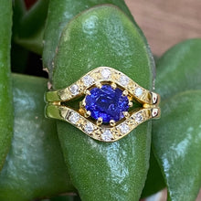 Load image into Gallery viewer, 18ct Yellow Gold Sapphire & Diamond Ring