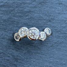 Load image into Gallery viewer, 9ct Gold Staggered Diamond Bubble Ring