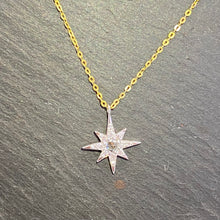Load image into Gallery viewer, 18ct Rose Cut Diamond Star Necklace