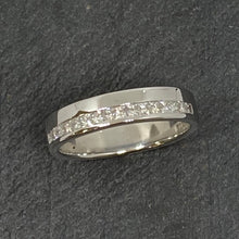 Load image into Gallery viewer, 18ct White Gold Princess Cut Diamond Eternity/Wedding Ring