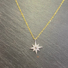 Load image into Gallery viewer, 18ct Rose Cut Diamond Star Necklace