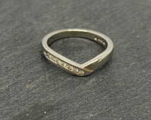 Load image into Gallery viewer, 18ct White Gold Wishbone Shaped Diamond Eternity Ring
