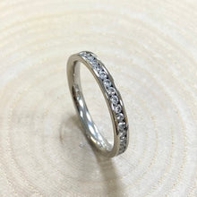 Load image into Gallery viewer, Preloved 18ct White Gold 0.3ct Channel Set Diamond Ring
