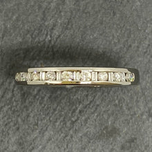 Load image into Gallery viewer, 18ct White Gold Baguette & Round Brilliant Cut Diamond Eternity Ring