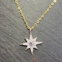 Load image into Gallery viewer, 18ct Rose Cut Diamond Star Necklace
