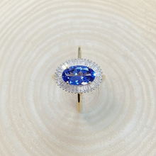 Load image into Gallery viewer, Preloved 9ct Yellow Gold Tanzanite and Diamond Ring