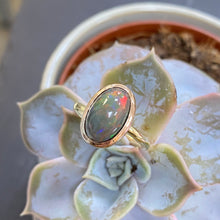 Load image into Gallery viewer, 9ct Black Opal Ring