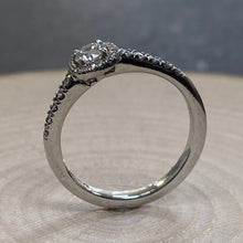 Load image into Gallery viewer, Platinum 0.20ct Diamond Halo Ring