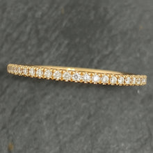 Load image into Gallery viewer, 18ct Rose Gold Claw Set Diamond Half Eternity Ring 0.10ct
