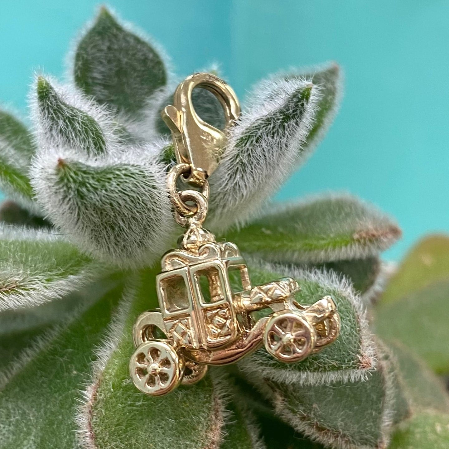 Sterling Silver Gold Plated Royal Carriage Charm