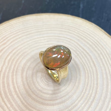 Load image into Gallery viewer, 9ct Yellow Gold Handmade Opal Ring