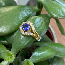 Load image into Gallery viewer, 18ct Yellow Gold Sapphire & Diamond Ring