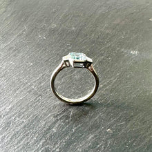 Load image into Gallery viewer, Platinum Aquamarine &amp; Diamond Ring
