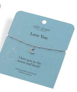 Hot Diamonds Silver Whisper Love You Bracelet