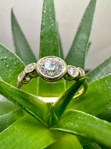 9ct Lab Grown Diamond Ring, Staggered Design