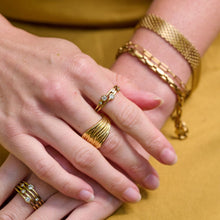 Load image into Gallery viewer, Ava &amp; Sky Stainless Steel Gold Plated Tender Ring
