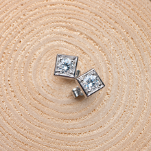 Load image into Gallery viewer, 9ct White Gold Diamond Studs 0.34ct
