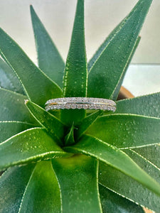 Preloved Platinum Double Row Eternity / Wedding Ring