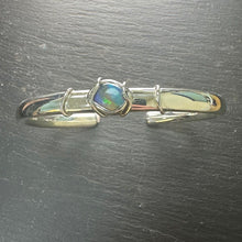 Load image into Gallery viewer, Handmade Sterling Silver Bangle With Opal
