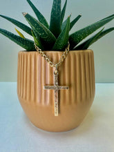 Load image into Gallery viewer, Preloved 9ct Gold Cross &amp; Curb Chain
