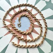 Load image into Gallery viewer, Preloved 9ct Yellow Gold 4.5mm Rope Chain 24"
