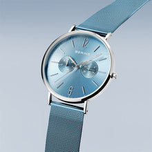Load image into Gallery viewer, Bering Mens Classic Blue |Polished Silver Watch
