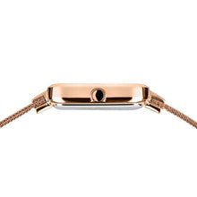Load image into Gallery viewer, Petite Square | Polished/Brushed Rose Gold Ladies Watch
