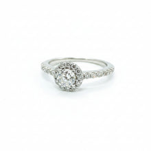 Load image into Gallery viewer, Preloved 9ct White Gold Diamond Halo Ring
