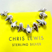 Load image into Gallery viewer, Sterling Silver Heavy Weight Polished Teardrop Necklace Chris Lewis
