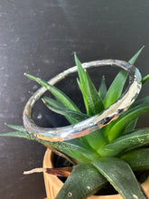 Load image into Gallery viewer, Sterling Silver Handmade Hammered Oval Bangle
