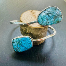 Load image into Gallery viewer, Handmade Sterling Silver Turquoise Bangle
