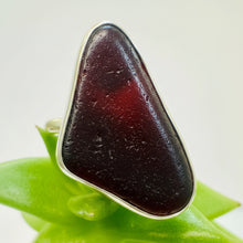 Load image into Gallery viewer, Handmade Sterling Silver Orange Sea Glass Ring
