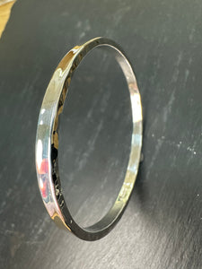 Sterling Silver Handmade Hammered Edge Bangle