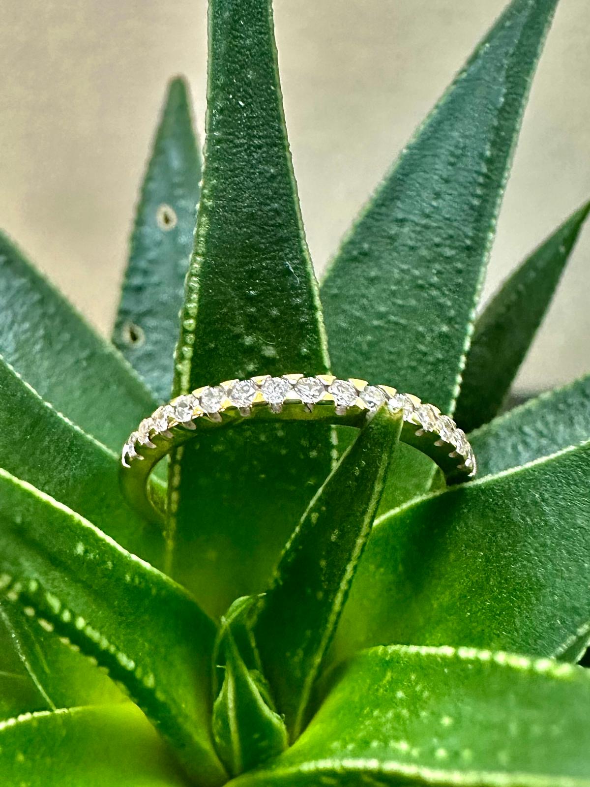Preloved 9ct Yellow Gold Diamond Eternity Ring