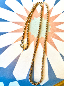 Preloved 9ct Yellow Gold Rope Chain 18" 2.5mm