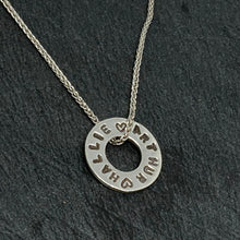 Load image into Gallery viewer, Sterling Silver Hand-Stamped Disc Pendants
