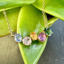 Load image into Gallery viewer, Yellow Gold Mixed Colour Sapphire Necklace
