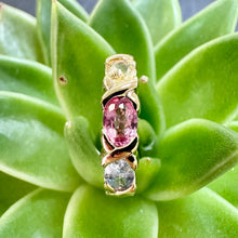 Load image into Gallery viewer, Preloved 9ct Pink, Blue &amp; Yellow Sapphire Ring
