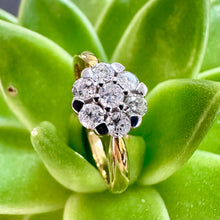 Load image into Gallery viewer, 18ct 0.50ct, Two Colour Diamond Cluster Ring
