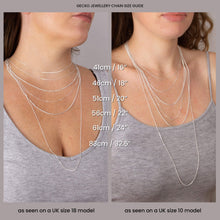 Load image into Gallery viewer, Sterling Silver Gold Plated Diamond Cut Curb Chain with Extender 41cm-46cm
