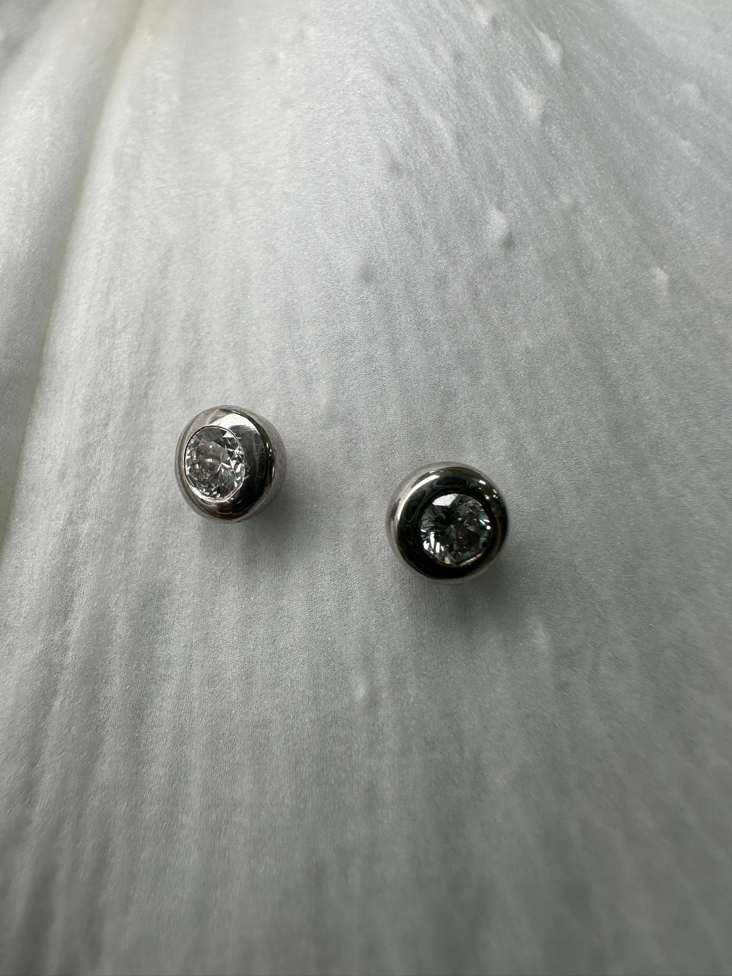 9ct Lab Grown Rubover Diamond Studs