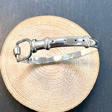 Load image into Gallery viewer, Preloved Sterling Silver Horse Stirrup Bangle
