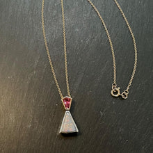 Load image into Gallery viewer, Preloved Stunning Opal &amp; Spinel Pendant Set In Platinum
