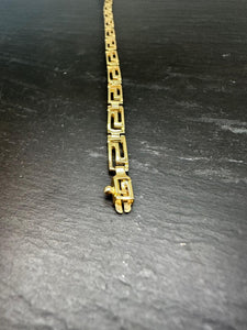 Preloved 14ct Gold Greek Key Bracelet
