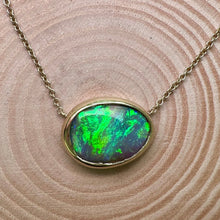 Load image into Gallery viewer, 9ct Yellow Gold 3.39ct Australian Opal Necklace
