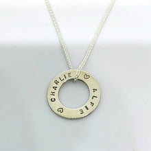 Load image into Gallery viewer, Sterling Silver Hand-Stamped Disc Pendants
