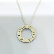 Sterling Silver Hand-Stamped Disc Pendants