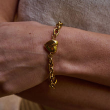 Load image into Gallery viewer, Ava &amp; Sky Stainless Steel Gold Plated Connected Heart Bracelet
